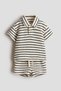 2-piece hole-knit cotton set - 2