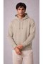 Men's Stone Hooded Sweatshirt 3 Thread Soft Fabric with Side Pockets - 7