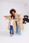 Girl's Trench Coat with Belted Design Oversized Trench Coat