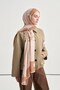 Roselle Pattern Norena Wool Shawl Mink - 3
