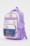 Kawaii Korean Style 3-Piece Mermaid Set with Accessories Lilac Girls' School Bag Primary School Backpack Lunch Bag Pencil Case - 3