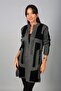 Women's Front Zippered Color Block Stone Detailed B.B Knitwear Cardigan - 3