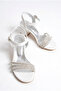 Girl's Patterned Ankle-Strapped Short Heeled Evening Dress Shoes - 3