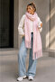 Unisex Premium Soft Boucle Scarf – Soft Textured Fringed Winter Scarf - Pink - 4