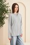 Crew Neck 100% Cotton Washed Long Sleeve T-Shirt - 5