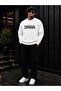 Men's Born to Be Different Typography Printed Crew Neck Regular Fit Men's Tracksuit Set / Black Straight-Leg Bottom