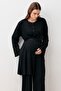 Long Sleeve Lycra Viscose Maternity Dressing Gown Pajama Set - 4