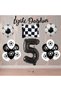 Bal10 Black-White Football Fan Themed Birthday Party Set Age-5