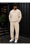 Men's Iconic Studio Mountain Printed Crew Neck Regular Fit Men's Tracksuit Set / Straight Leg Bottom