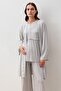 Long Sleeve Lycra Viscose Maternity Dressing Gown Pajama Set - 3