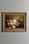 Pink Flowers in a Vase - Vintage Patterned Painting - Thick Model
