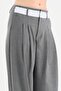 Women's Pleated Design Trousers with Garni Fabric Detail on the Front - 6