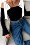 Tie-Detail Long Sleeve Blouse - Black - 3