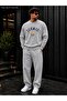 Men's Iconic Studio London Printed Crew Neck Regular Fit Men's Tracksuit Set / Straight Leg Bottom