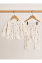Baby Boys 100% Cotton Ecru Patterned Double Pajama Set - 2