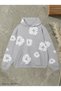 (Unisex)Oversize Hoodie- 3D Puff Fluffy Floral Printed Cotton 3-Thread