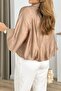 Jakarli Standing Collar, Gold Buttoned Thin Bomber Jacket Shirt Per9775 - 6