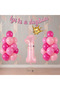 Bal10 Pink Color Themed Numbered Birthday Party Set Age-1