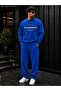 Men's Wilderness Mountain Printed Crew Neck Regular Fit Men's Tracksuit Set / Straight Leg Bottom