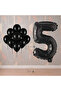 Bal10 5 Year Old Black Themed Birthday Party Set