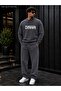 Men's Born to Be Different Typography Printed Crew Neck Regular Fit Men's Tracksuit Set / Straight Leg Bottom
