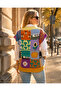 El Örgüsü Patchwork Renkli Süveter - 4