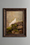 White Dove - Vintage Patterned Painting - Thick Model