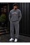 Men's Iconic Studio London Printed Crew Neck Regular Fit Men's Tracksuit Set / Straight Leg Bottom