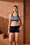 Black Patterned Sports Bikini Set