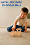 Wooden Train Toy Natural Handmade Paintable Educational Toy + 6-Piece Paint Set Gift - 2