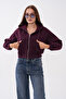 Short Kangaroo Pocket Zippered Three-Yarn Sweatshirt - 6