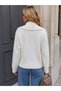 High Neck Snap Button Soft Textured Oversize Long Sleeve Knitwear Cardigan Aw26Hi0024 - 3