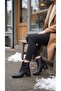 Leather Zippered Heel Detailed Short Simple Classic Boots Bootie - 6