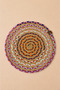 Decorative Single Placemat Flat Model Round American Service Placemat Knitted Placemat Handmade Stylish Table Decoration Dining Table Breakfast Table Tableware Decor Home and Kitchen Accessory - 2