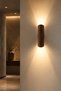 Wind Walnut Walnut Wood Veneer Double-Way Wall Sconce Gu10 Bulb Included 3000K Warm White