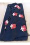 Needlework Black Color Prayer Rug with Prayer Beads - 3