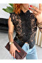 Premium Trend Cini Kurdale Buttoned Lace Transparent Blouse - 5