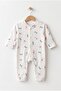 Teddy Bear and Bow Patterned Baby Romper 3-6-9 Months 100% Cotton