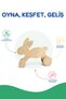 Wooden Rabbit Toy Natural Handmade Paintable Educational Toy + 6-Piece Paint Set Gift - 3