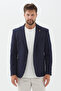 Samues Men's Navy Cotton Stretchy Mono Collar Slim Fit Sports Blazer Jacket with Pocket - 4