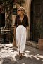 New season balloon leg canvas pants with elastic waist bohemian design - 6