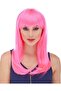 Candy Pink Dark Pink Color Long Straight Party Wig (K0)