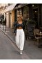 New season balloon leg canvas pants with elastic waist bohemian design - 5