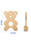 Wooden Bear Toy Natural Handmade Paintable Educational Toy + 6-Piece Paint Set Gift - 5