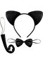 Cat Costume Crown Tail Bow Tie Set 1 Piece (K0)