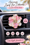 Car Air Conditioner Ornament Powder Pink & White Gold Leaf Zircon Stone Flower Car Air Conditioner Ornament - 4