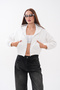 Short Kangaroo Pocket Zippered Three-Yarn Sweatshirt - 4