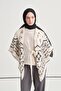 Riva Desen Norena Wool Shoulder Shawl Ecru - 3