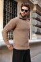 Mink Half Zipper Turtleneck Men's Knitwear Sweater E7513 - 5