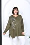 Women's Stone Printed Plus Size Tunic